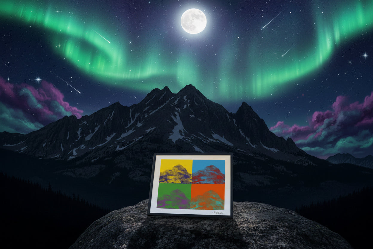 Fine Art Print of a Color Study using the Original Acrylic Painting: “ When Pike Swallowed the Sky”