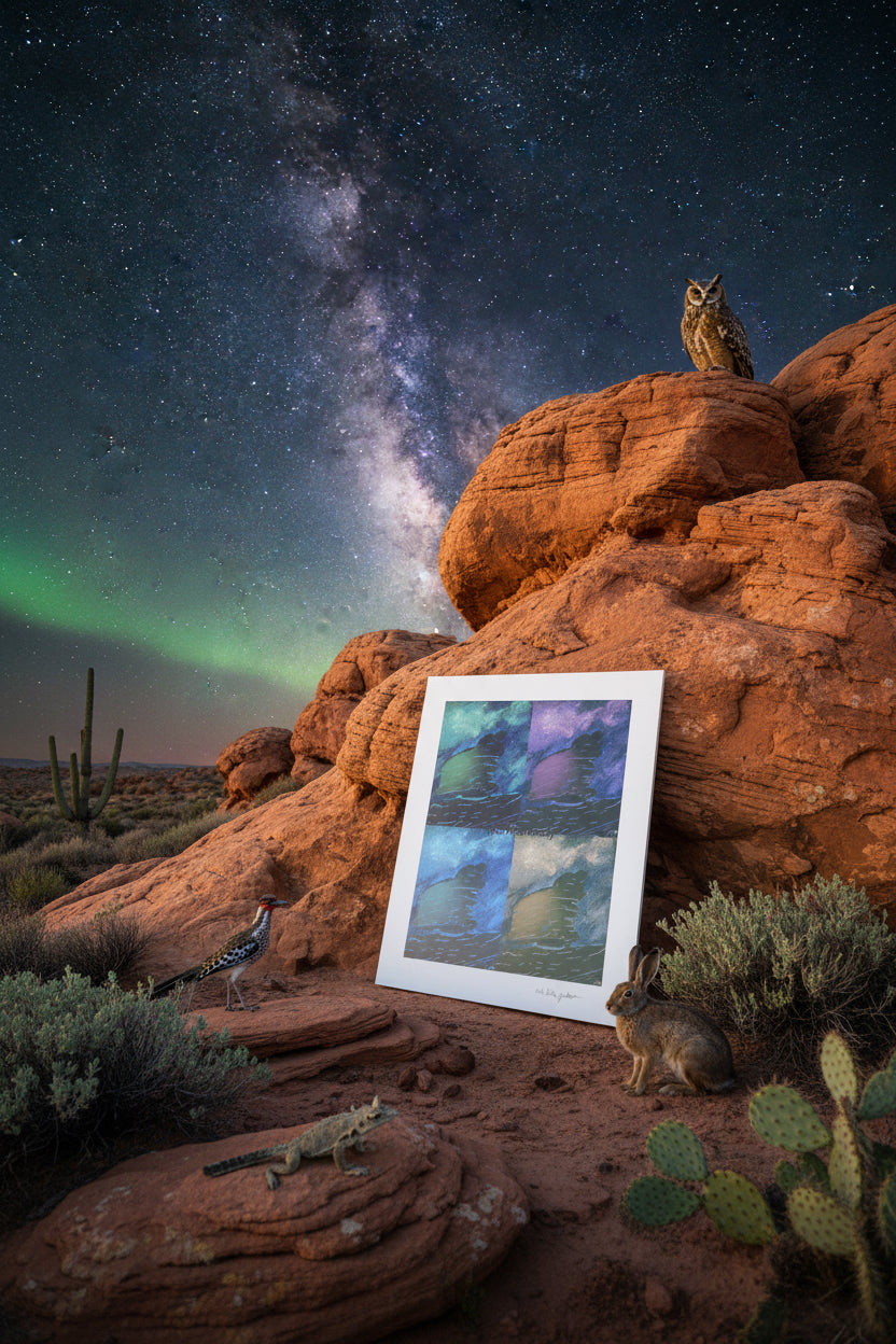 Fine Art Print of a Color Study using the Original Acrylic Painting: “ Defying Gravity”