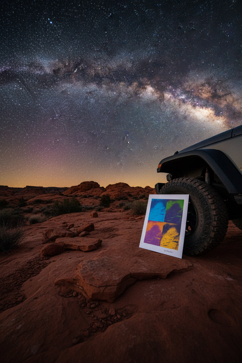 Fine Art Print of a Color Study using the Original Acrylic Painting: “ Sailing the Stars”