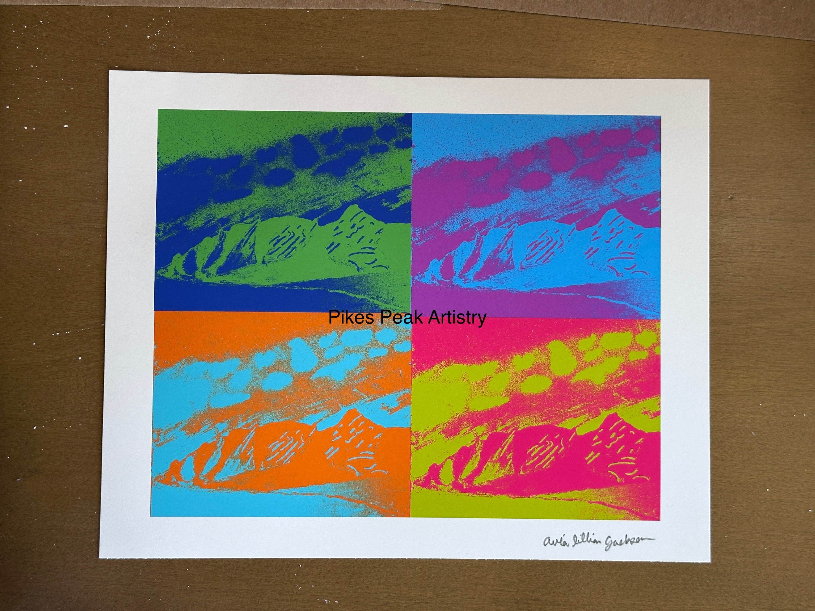 Fine Art Print of a Color Study using the Original Acrylic Painting: “Galactic Iron”