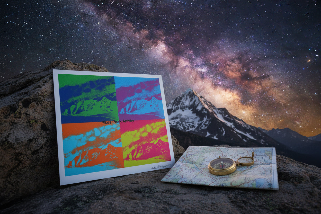 Fine Art Print of a Color Study using the Original Acrylic Painting: “Galactic Iron”