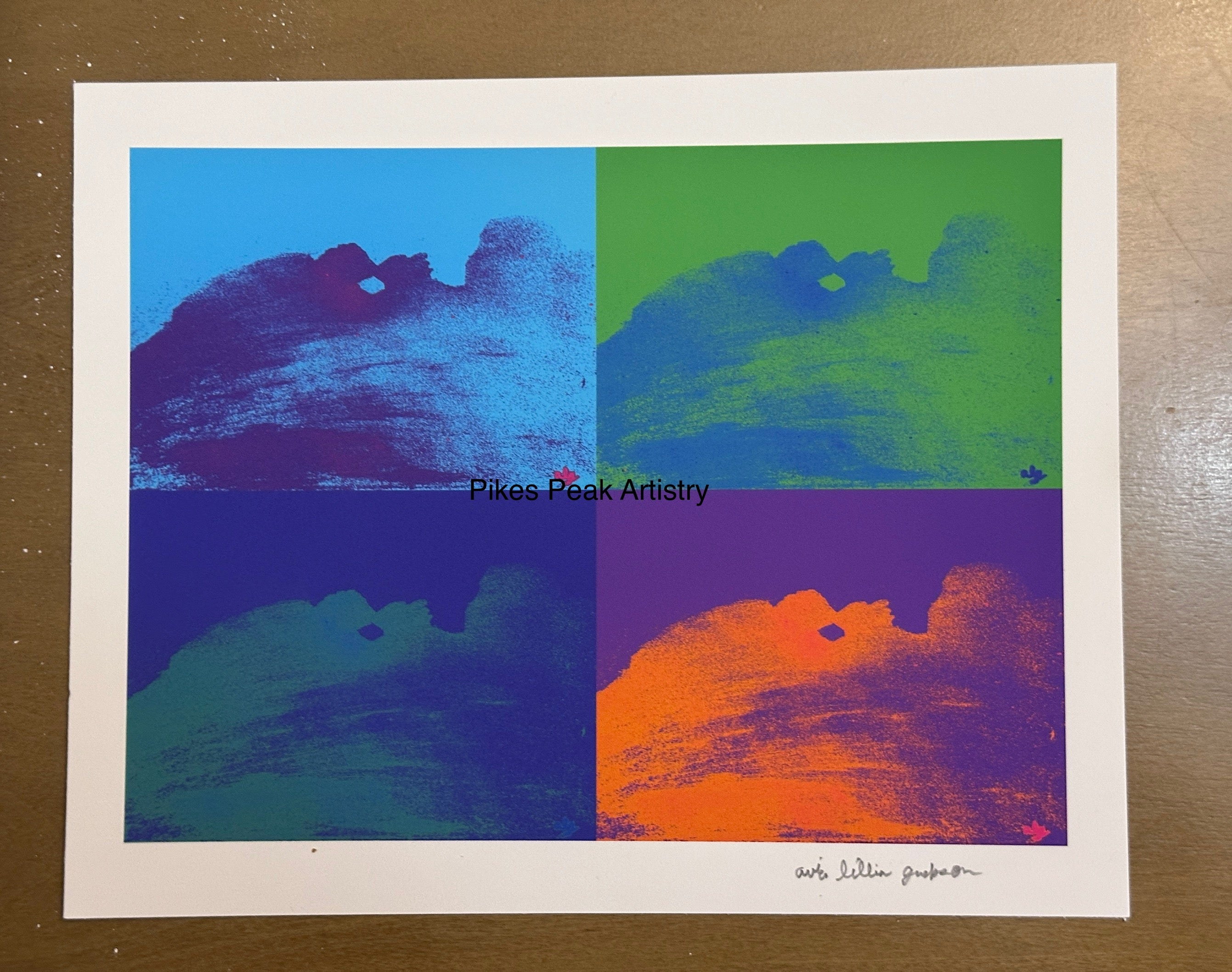 Fine Art Print of a Color Study using the Original Acrylic Painting: “ The Camels that Drank the Sky”