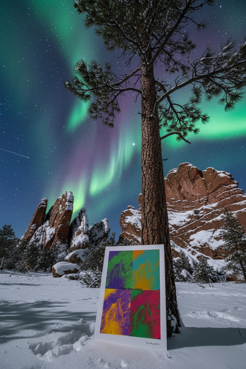 Fine Art Print of a Color Study using the Original Acrylic Painting: “Galactic Graces”