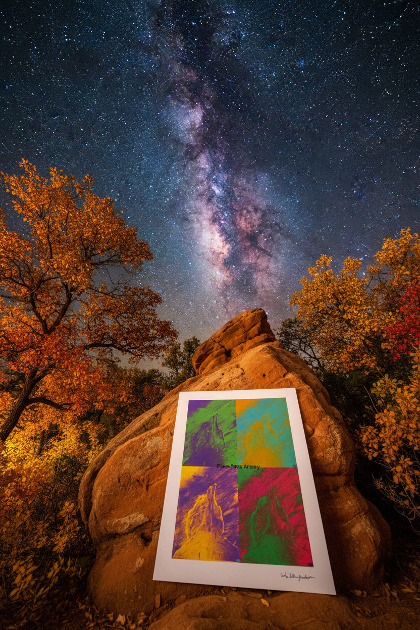 Fine Art Print of a Color Study using the Original Acrylic Painting: “Galactic Graces”