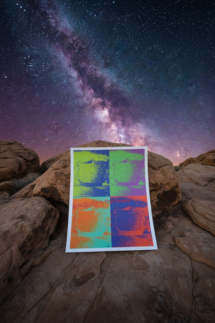 Fine Art Print of a Color Study using the Original Acrylic Painting:  "Interstellar Equilibrium"