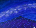 Acrylic Original Painting “Cosmic Purple Majesty” Pikes Peak and the Milky Way