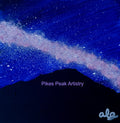Acrylic Original Painting “Cosmic Red, White, and Blue” Pikes Peak and the Milky Way